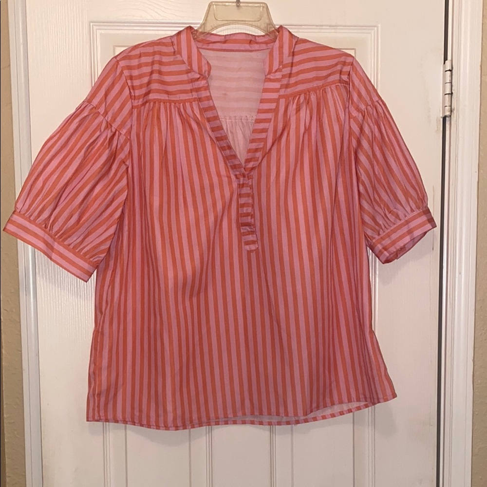Striped Pink Women's Top